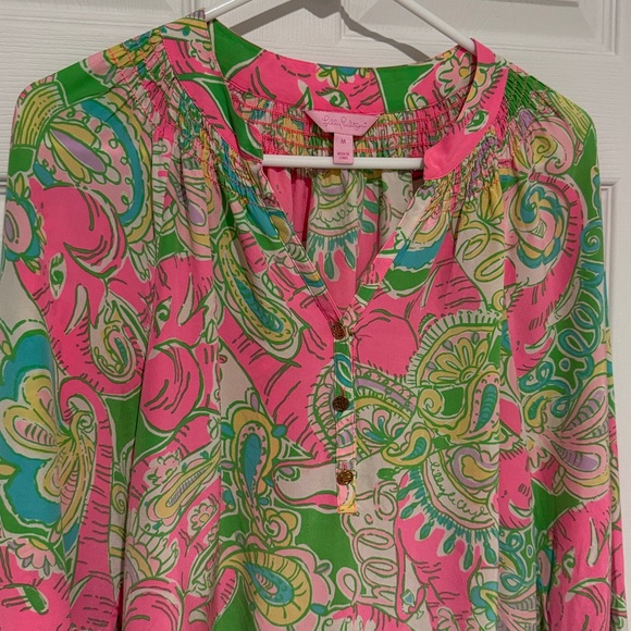 Lilly Pulitzer vibrant blouse Colorful Paisley Blouse - Picture 3 of 12